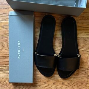 Everlane Black Women's Slide Heel Sandals Made in Italy